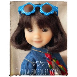 WE GIRLS LUNETTES DE SOLEIL RONDES BLEUES - accessoire We Girls pour poupées