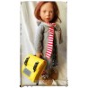 CARTABLE POUR POUPEES JAUNE - accessoire pour poupées