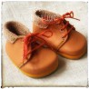 BOOTS WAGNER EN CUIR ( WICHTEL 26 CM) - chaussures de poupées