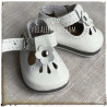 CHAUSSURES AVEC FLEUR WAGNER EN CUIR ( WICHTEL 26 CM) - chaussures de poupées