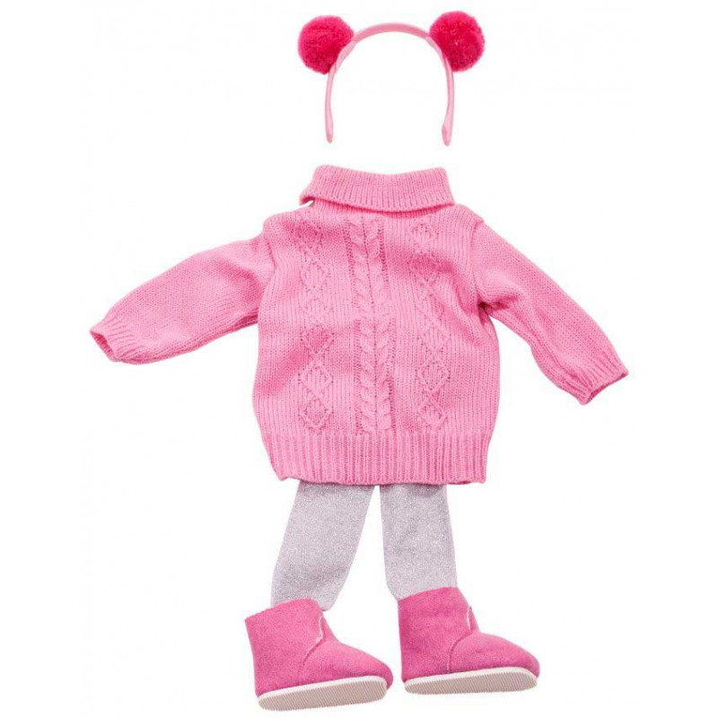 GÖTZ PULL HIVER EN ROSE - vêtement Götz pour poupées