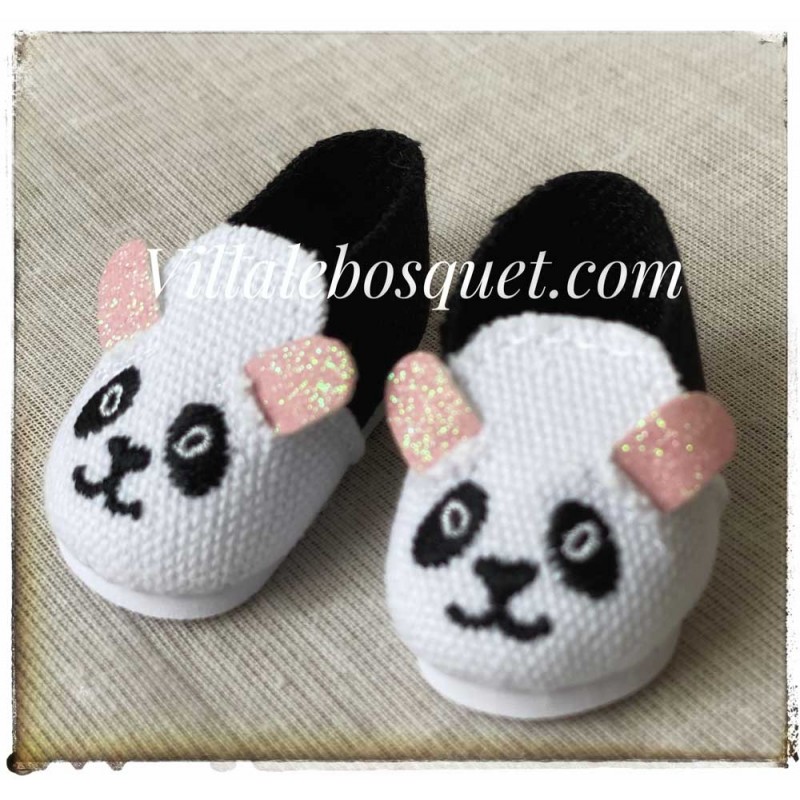 MINOUCHE Baskets Panda - Chaussures de poupées