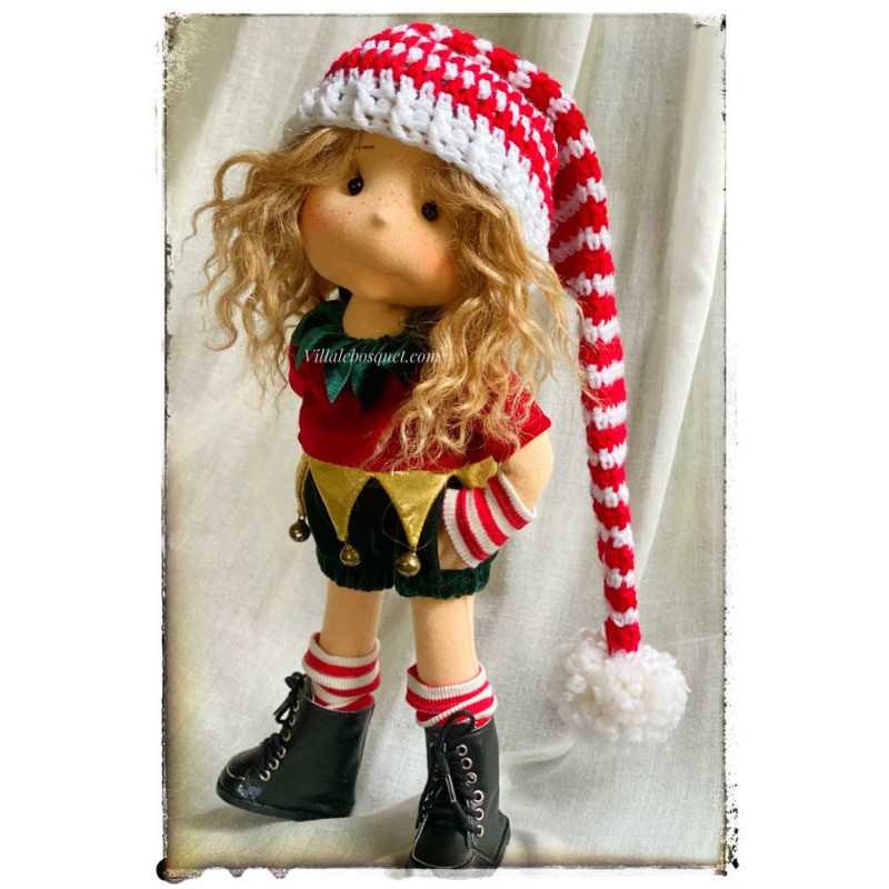 ELFE MIRELLA, 40 CM, avec squelette de mouvement POUPEE EN TISSU DES LULLU DOLLS