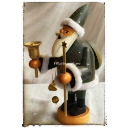 DECO MAISON PERE NOEL BLEU - figurine en bois - cadeau decoratif