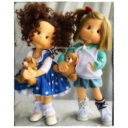 Lullu Dolls, Poupées à jouer en tissu de qualité supérieure, fabriquée à la main en Pologne.