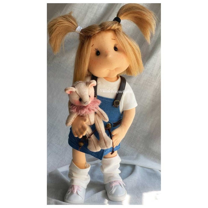 ALISON, 38 cm, with movement skeleton LULLU DOLLS CLOTH DOLL ALISON, 38 cm, with movement skeleton LULLU DOLLS CLOTH DOLL