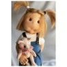 ALISON, 38 cm, with movement skeleton LULLU DOLLS CLOTH DOLL