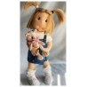 ALISON, 38 cm, with movement skeleton LULLU DOLLS CLOTH DOLL