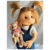 ALISON, 38 cm, with movement skeleton LULLU DOLLS CLOTH DOLL