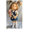ALISON, 38 cm, with movement skeleton LULLU DOLLS CLOTH DOLL