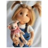 ALISON, 38 cm, with movement skeleton LULLU DOLLS CLOTH DOLL