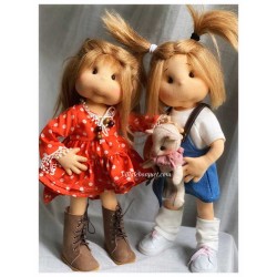 ALISON, 38 cm, with movement skeleton LULLU DOLLS CLOTH DOLL