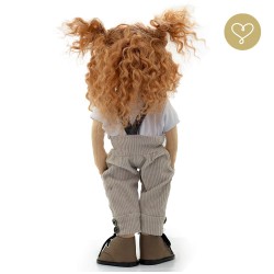 NELLY, 38 cm, Collectors doll with fingers, LULLU DOLLS CLOTH DOLL