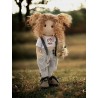 NELLY, 38 cm, Collectors doll with fingers, LULLU DOLLS CLOTH DOLL