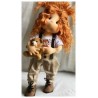 NELLY, 38 cm, Collectors doll with fingers, LULLU DOLLS CLOTH DOLL
