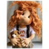NELLY, 38 cm, Collectors doll with fingers, LULLU DOLLS CLOTH DOLL