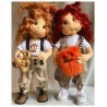 NELLY, 38 cm, Collectors doll with fingers, LULLU DOLLS CLOTH DOLL
