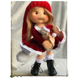 SAINTIE, 40 CM, avec squelette de mouvement POUPEE EN TISSU DE