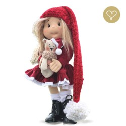 SAINTIE, 40 CM, avec squelette de mouvement POUPEE EN TISSU DE