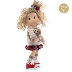 MIMI, 38 cm, Collectors doll with fingers, LULLU DOLLS CLOTH DOLL