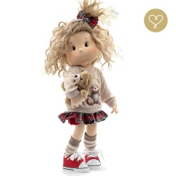 MIMI, 38 cm, Collectors doll with fingers, LULLU DOLLS CLOTH DOLL