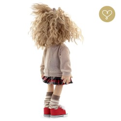 MIMI, 38 cm, Collectors doll with fingers, LULLU DOLLS CLOTH DOLL