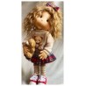 MIMI, 38 cm, Collectors doll with fingers, LULLU DOLLS CLOTH DOLL