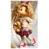 MIMI, 38 cm, Collectors doll with fingers, LULLU DOLLS CLOTH DOLL