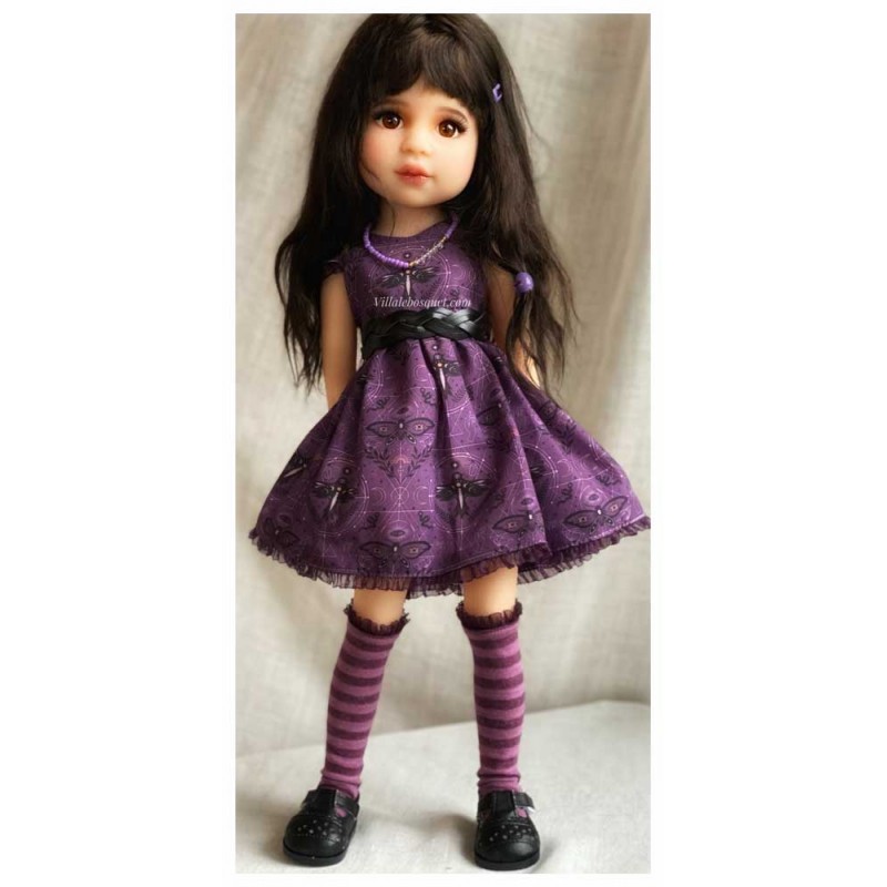 Robe De Poupée Jumeau/Bru Avec Capuche, Lin Et Dentelle, Pour Poupée 45-50cm, Steiner, Rare