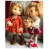 MIMI, 38 cm, Collectors doll with fingers, LULLU DOLLS CLOTH DOLL