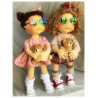 MIMI, 38 cm, Collectors doll with fingers, LULLU DOLLS CLOTH DOLL