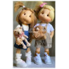 ALISON, 38 cm, with movement skeleton LULLU DOLLS CLOTH DOLL