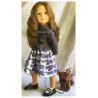 EMBROIDERED SKIRT UN-BOXED FOR HAPPY KIDZ DOLLS + HANNAH GÖTZ