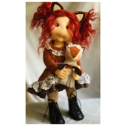 LISA, 40 CM, avec squelette de mouvement POUPEE EN TISSU DES LULLU DOLLS