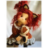 LISA, 40 CM, avec squelette de mouvement POUPEE EN TISSU DES LULLU DOLLS