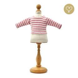 T-SHIRT RAYEE ROSE POUR LES POUPEES LULLU DOLLS