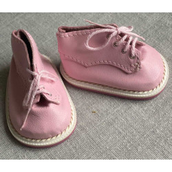 BOOTS WAGNER EN CUIR PERFORE - chaussures de poupées