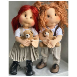 Lulludolls, Poupées à jouer en tissu de qualité supérieure, fabriquée à la main en Pologne.