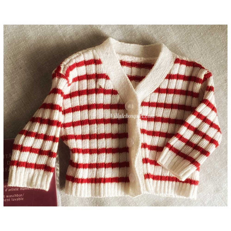 STRIPED CARDIGAN FOR GÖTZ HANNAH AND HAPPY KIDZ DOLLS