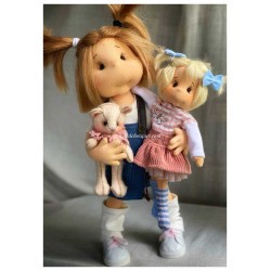 ALISON, 38 cm, Collectors doll with fingers, LULLU DOLLS CLOTH DOLL