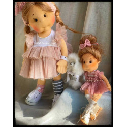 LUSIA, 40 CM, avec squelette de mouvement POUPEE EN TISSU DES LULLU DOLLS