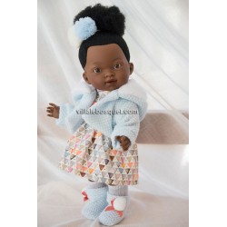 LLORENS POUPEE VALERIA AFRICAINE 18 - poupée réaliste à jouer Llorens
