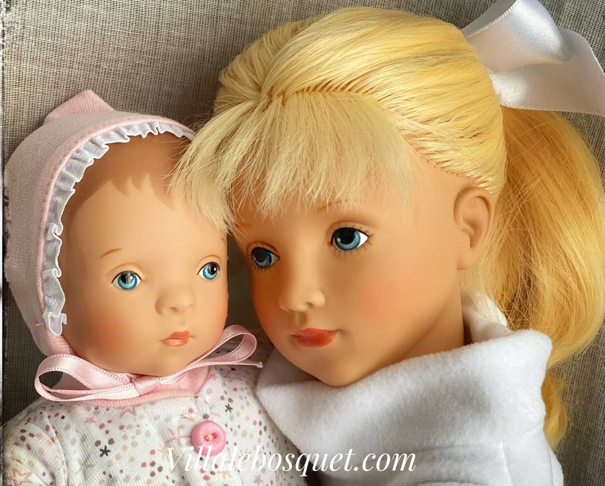 Les superbes poupées Minouches, Finouches, Starlettes et Bibichous de Sylvia Natterer pour Petitcollin, fabriquées en Europe.
